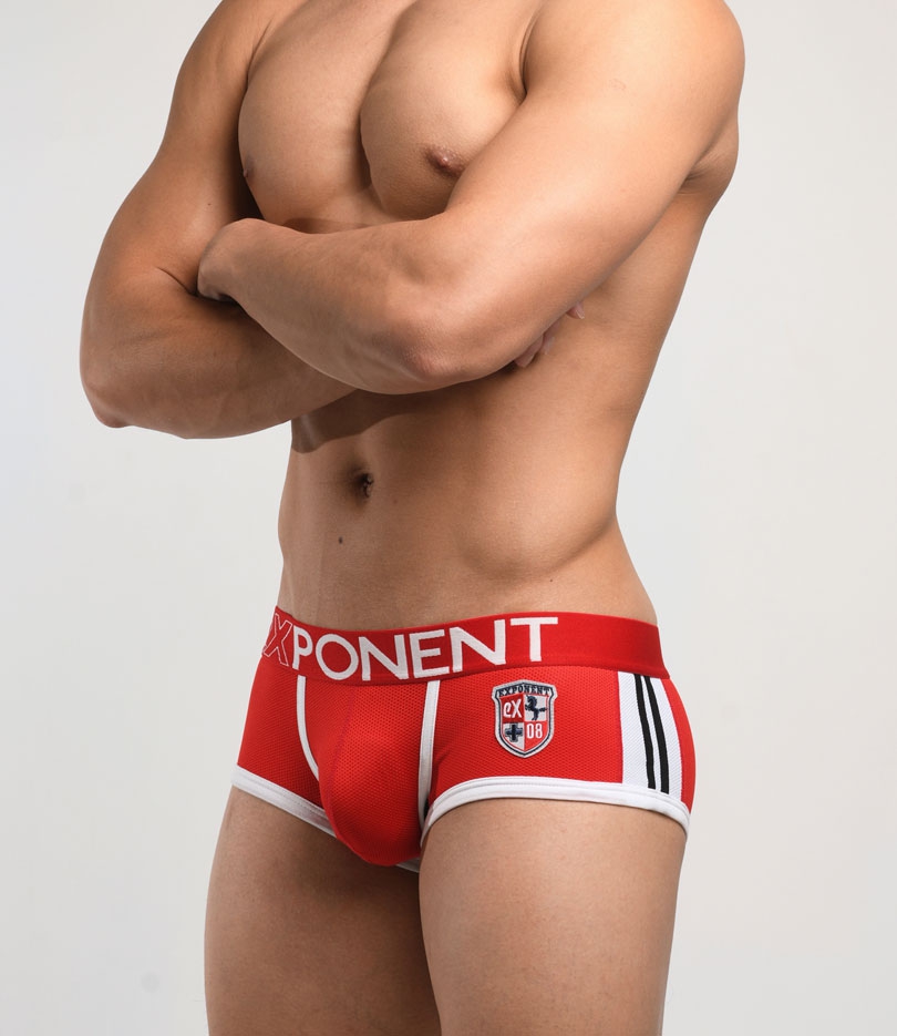 [eXPONENT] 3D MESH Boxer Brief Red (D49S04)