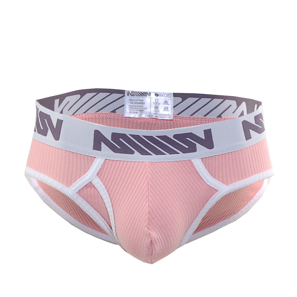 [M2W] Classic Ribbed Brief Marshmallow Pink (1103-01)