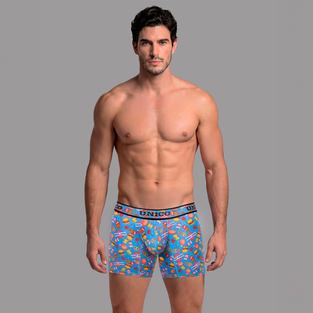 [Mundo Unico] BOXER MEDIO FOOD AZUL 10인치 (26040100230-46)