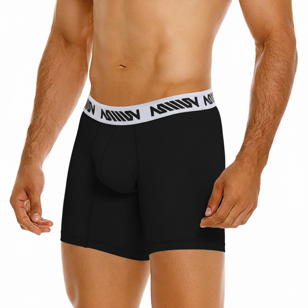 [M2W] Cotton Mid Boxer 10인치 Black (3023-20)