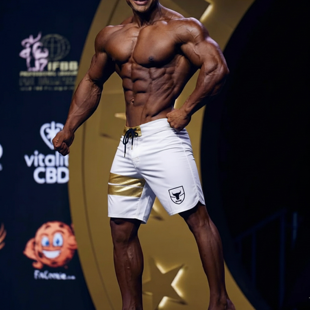 [MetroMuscleWear] Gold Physique Board Short (4716-23)