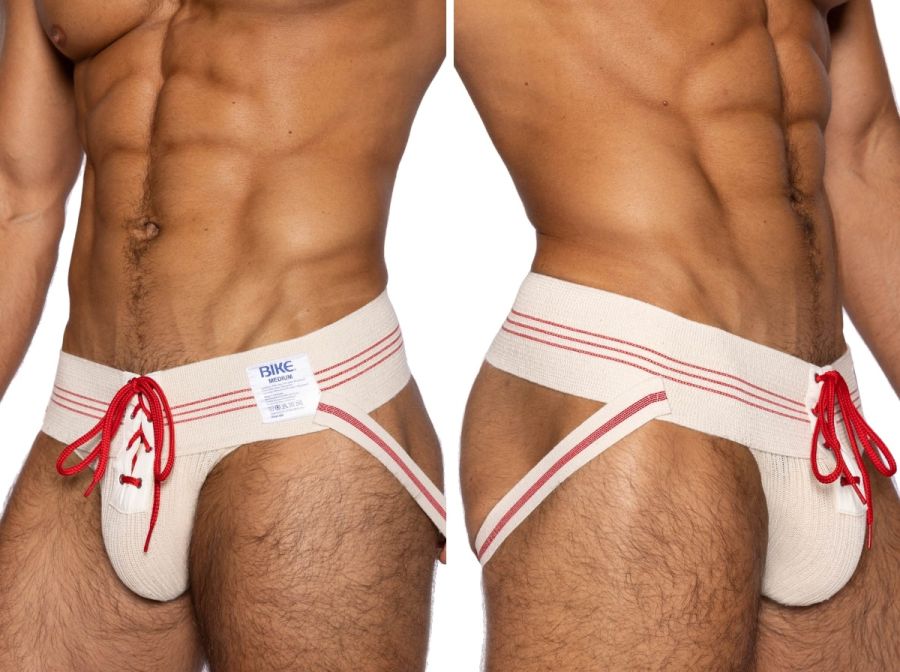 [BIKE] Vintage Lace-up Jockstrap Vintage Cream (BAS343)