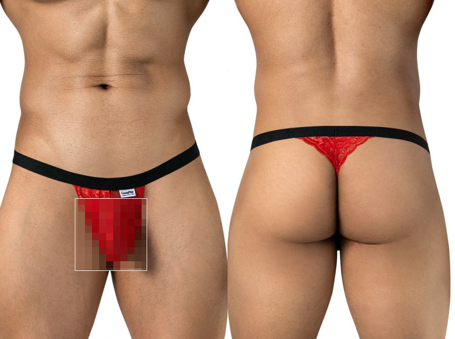 [Candyman] Lace Thongs Red-Black (95013)
