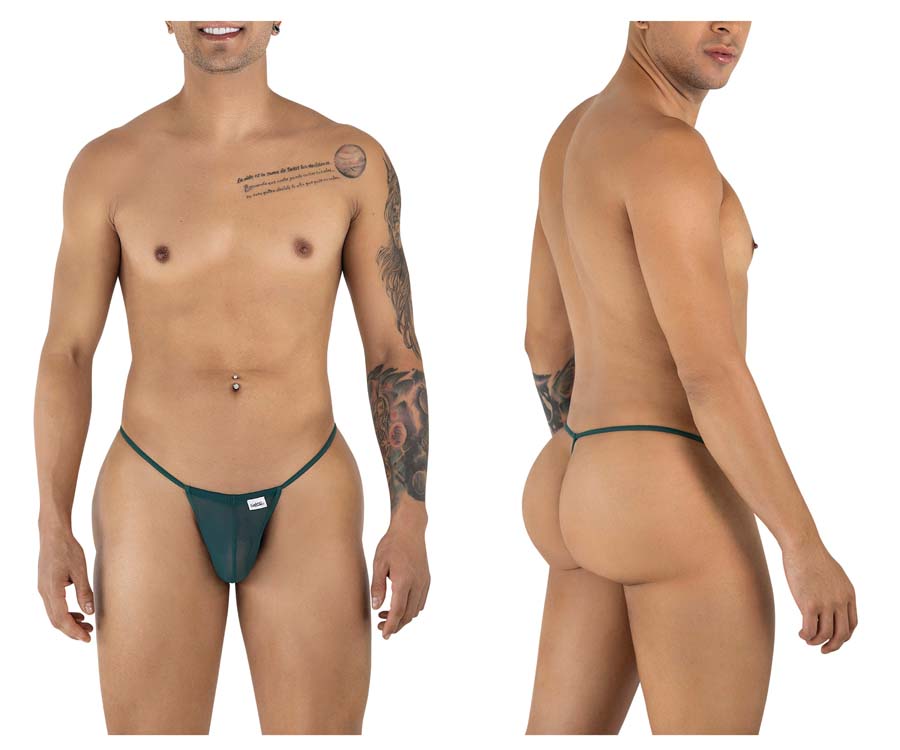 [Candyman] G-String Bottle Green Mesh (9586))