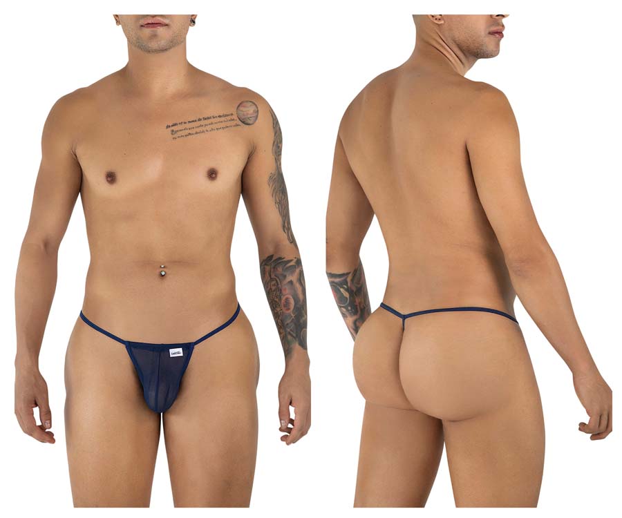 [Candyman] G-String Dark Blue Mesh (9586))