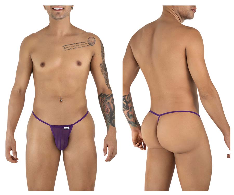 [Candyman] G-String Purple Mesh (9586)