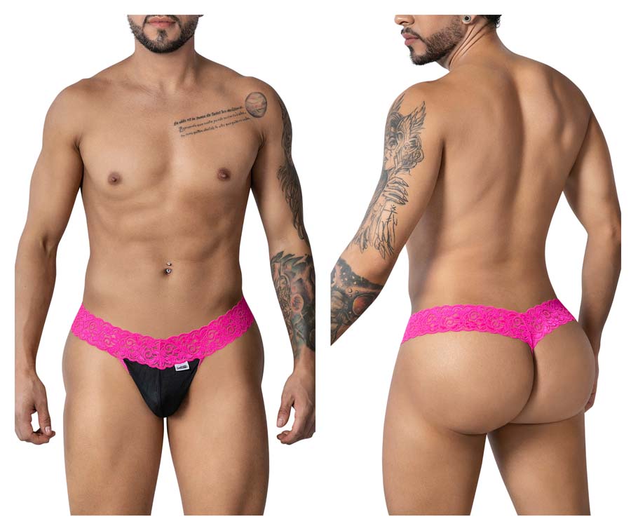 [Candyman] Lace Thongs Hot Pink (99370)