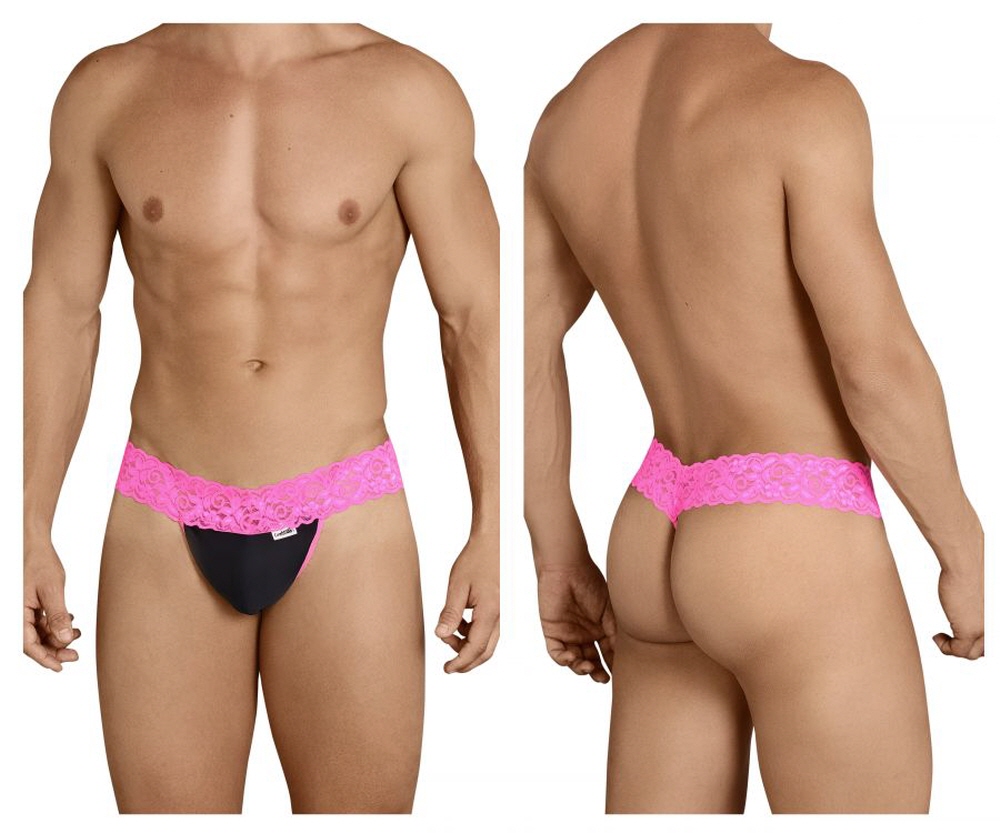 [CandyMan] Thongs Pink-Black (99370)
