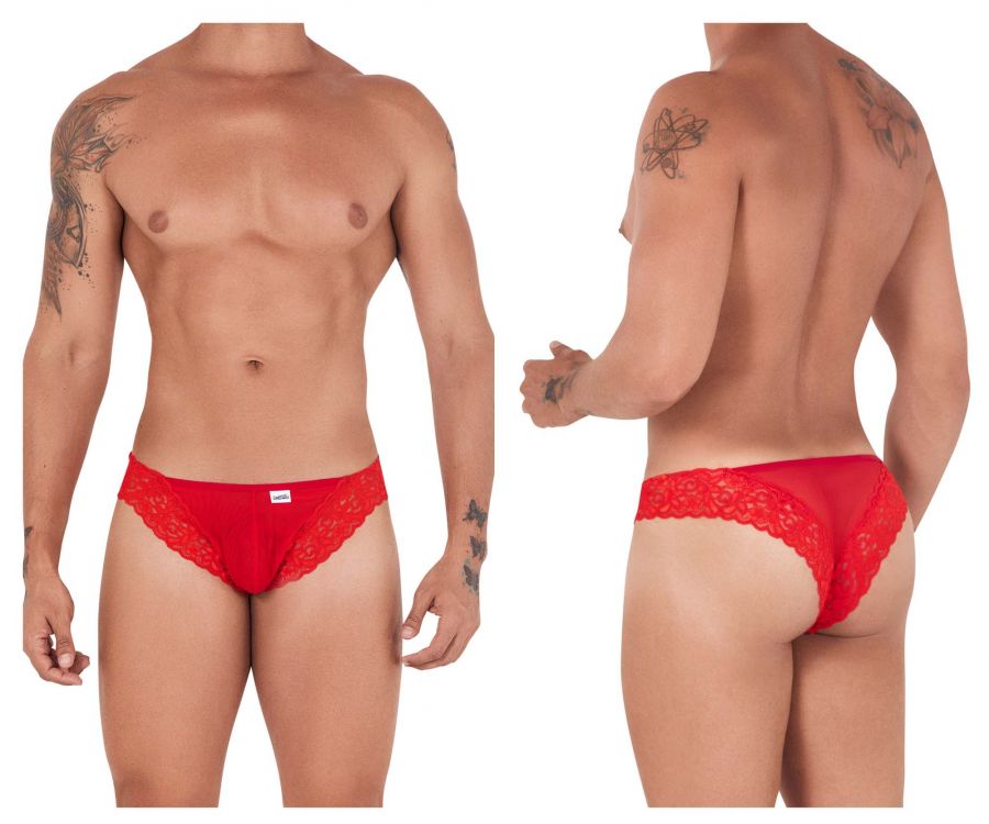 [CandyMan] Mesh-Lace Thongs Red (99506)