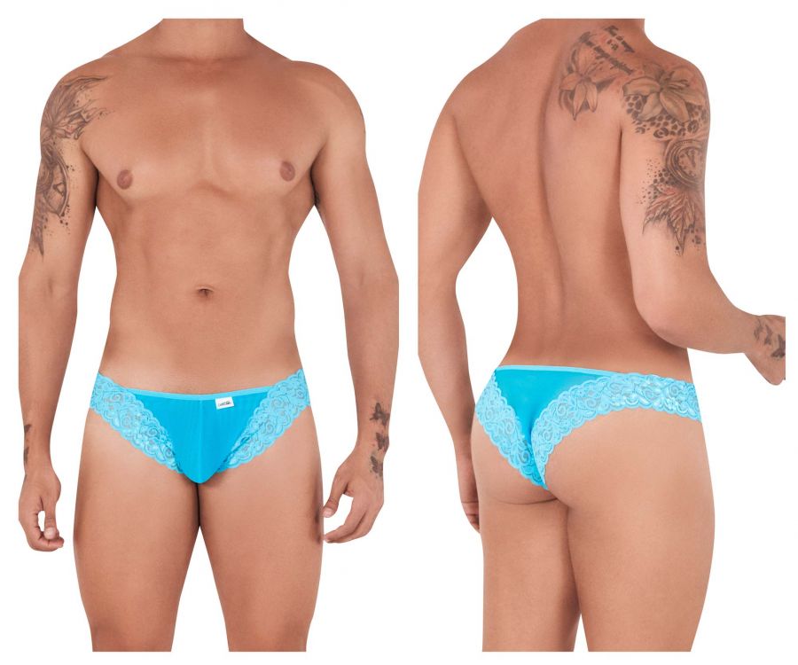 [CandyMan] Mesh-Lace Thongs Turquoise (99506)