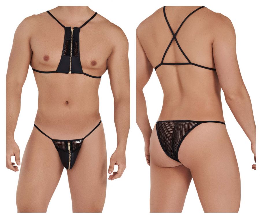 [CandyMan] Zipper Bikini-Harness Outfit Black (99540)