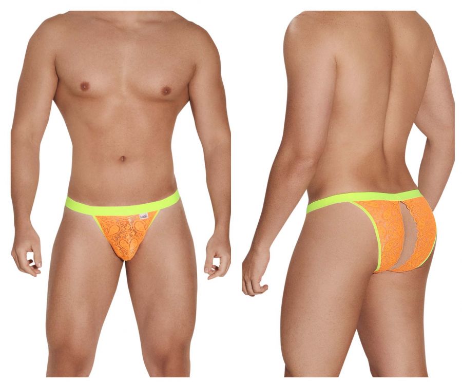 [CandyMan] Lace Peekaboo Bikini Hot Orange (99554)