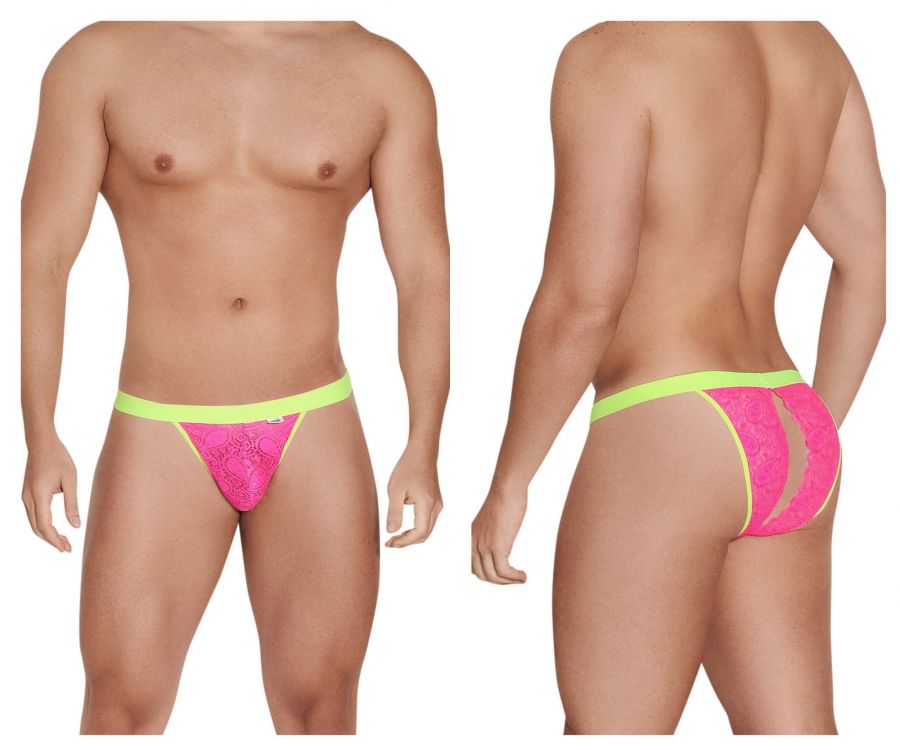 [CandyMan] Lace Peekaboo Bikini Hot Pink (99554)