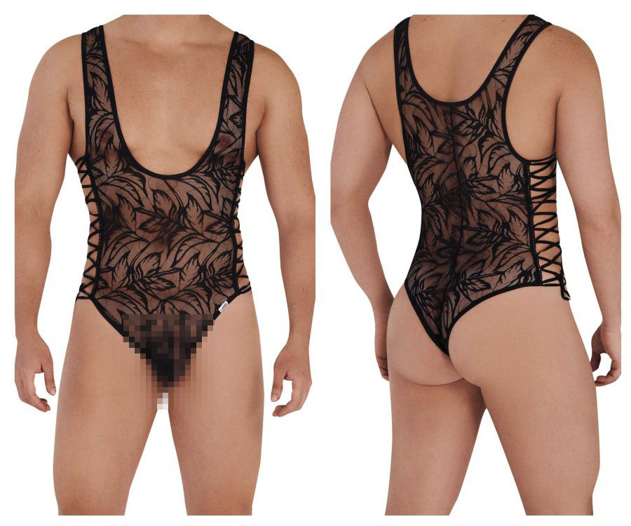 [CandyMan] Lace Bodysuit Black (99570)