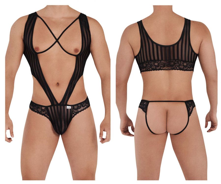 [CandyMan] Harness-Bodysuit Outfit Black (99574)
