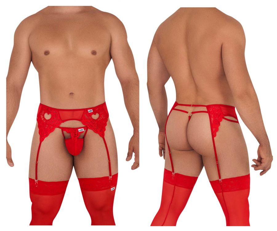 [CandyMan] Lace Garther G-String Red (99589)