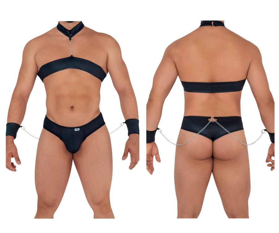 [CandyMan] Harness-Thongs Outfit Black (99592)
