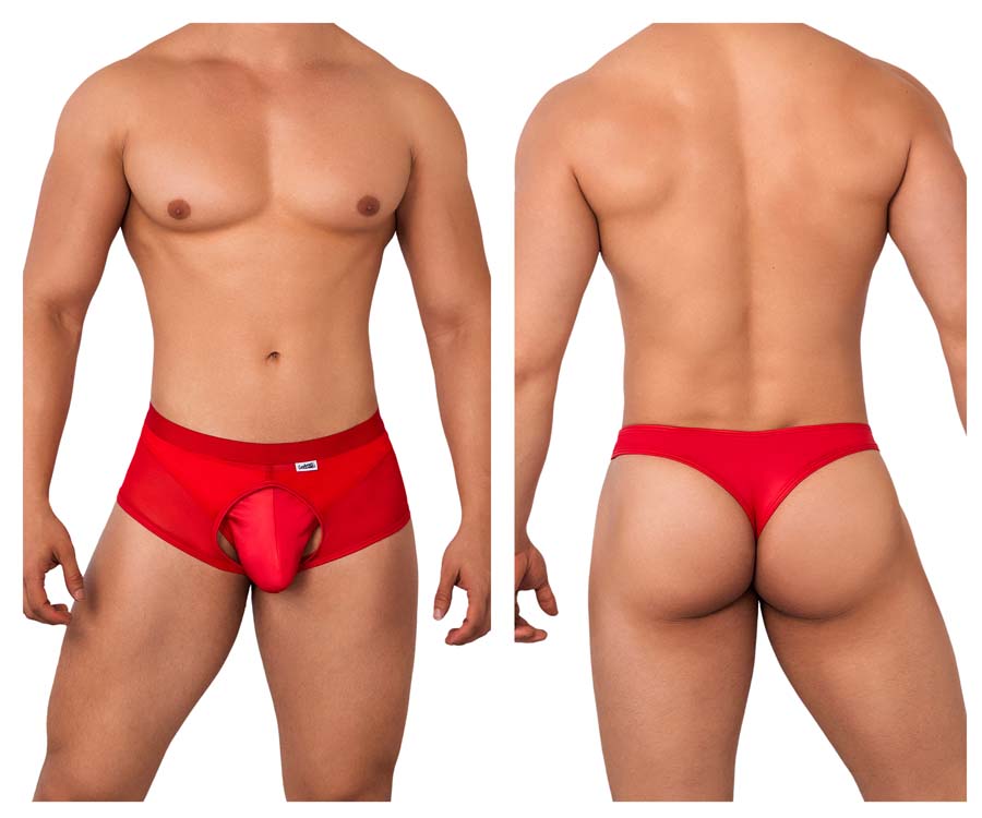 [CandyMan] Trunk and Thong Two Piece Set Red (99629)