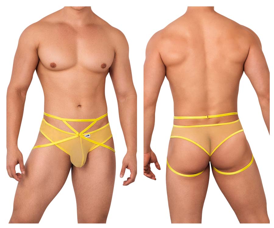 [CandyMan] Mesh Thongs Yellow (99640)