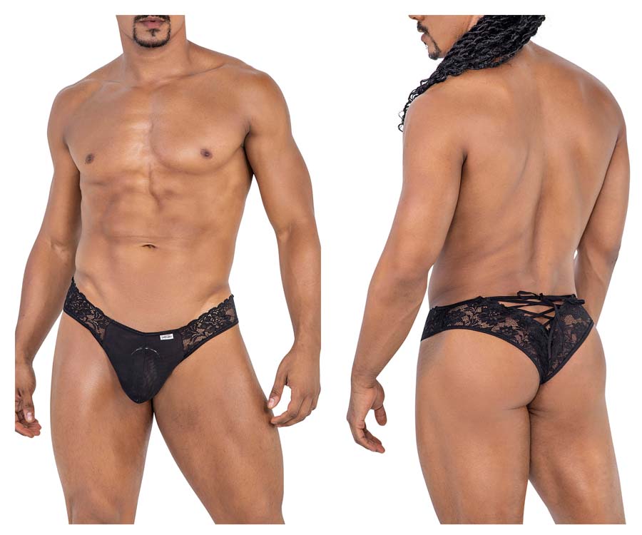 [Candyman] Lace Thongs Black (99784)