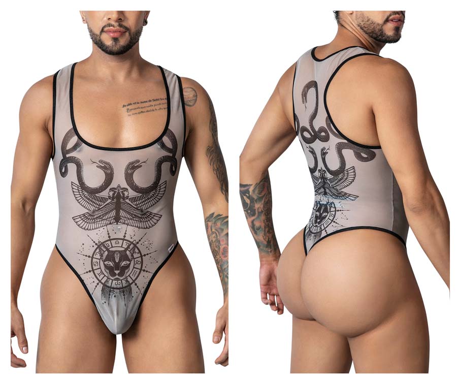 [Candyman] Egyptian Bodysuit Nude-Black (99869)