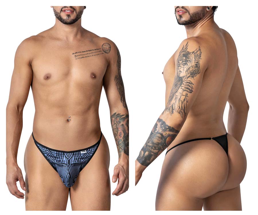 [Candyman] Water prints Thongs Gray-Black (99875)