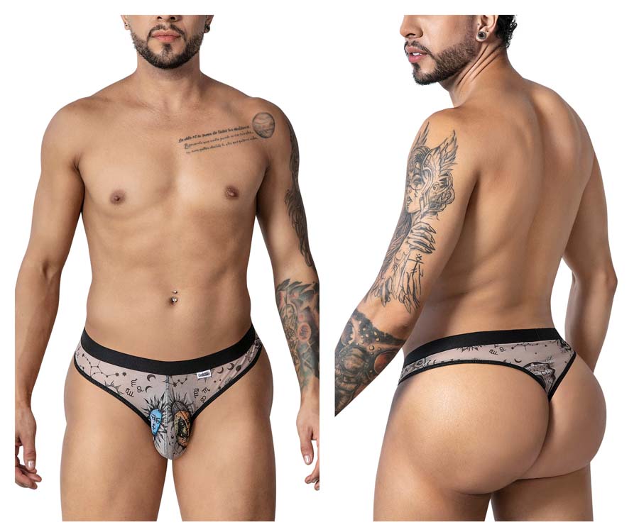 [Candyman] Sun Moon Thongs Nude-Black (99885)