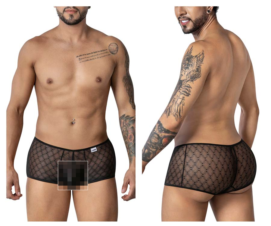 [Candyman] Geometric Mesh Trunks Black (99896)