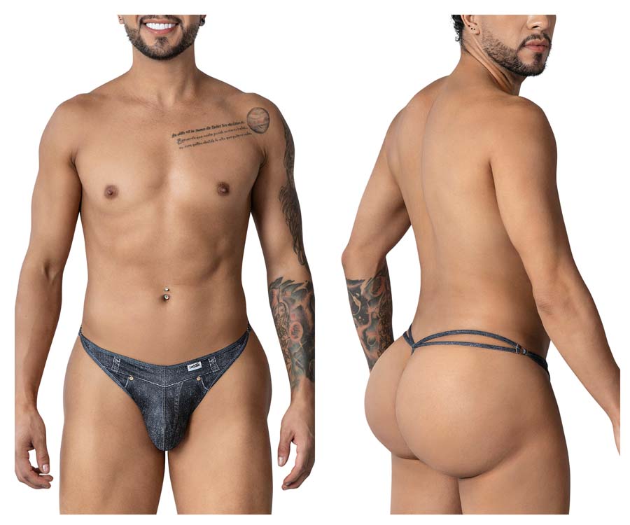 [Candyman] Cowboy Thongs Denim Black (99899)