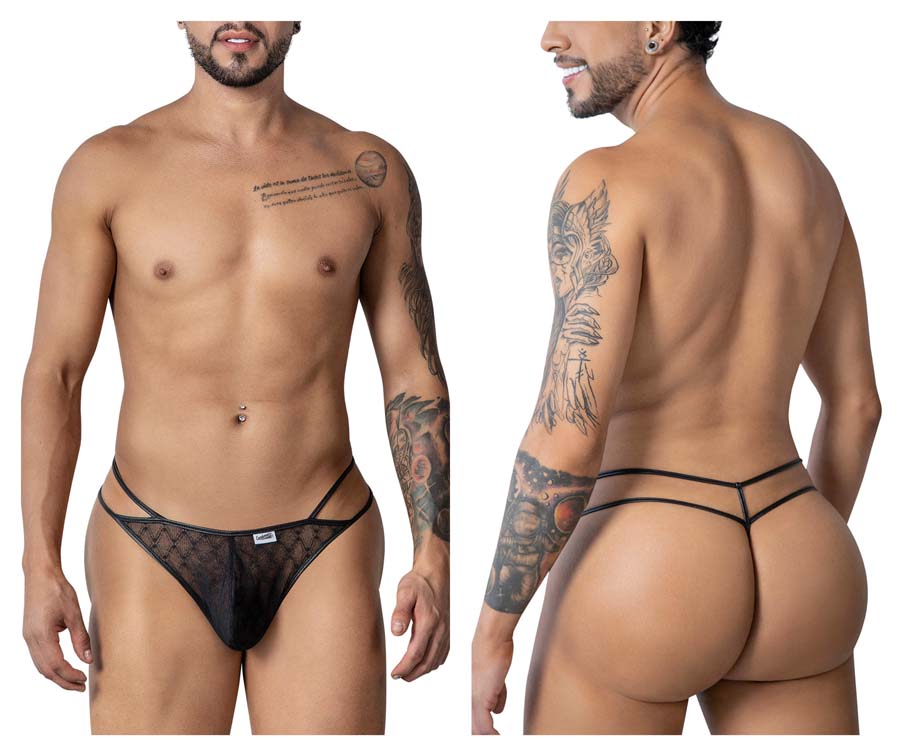 [Candyman] Geometric Mesh Thongs (99903)