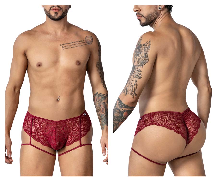 [Candyman] Garter Lace Briefs Burgundy (99905)