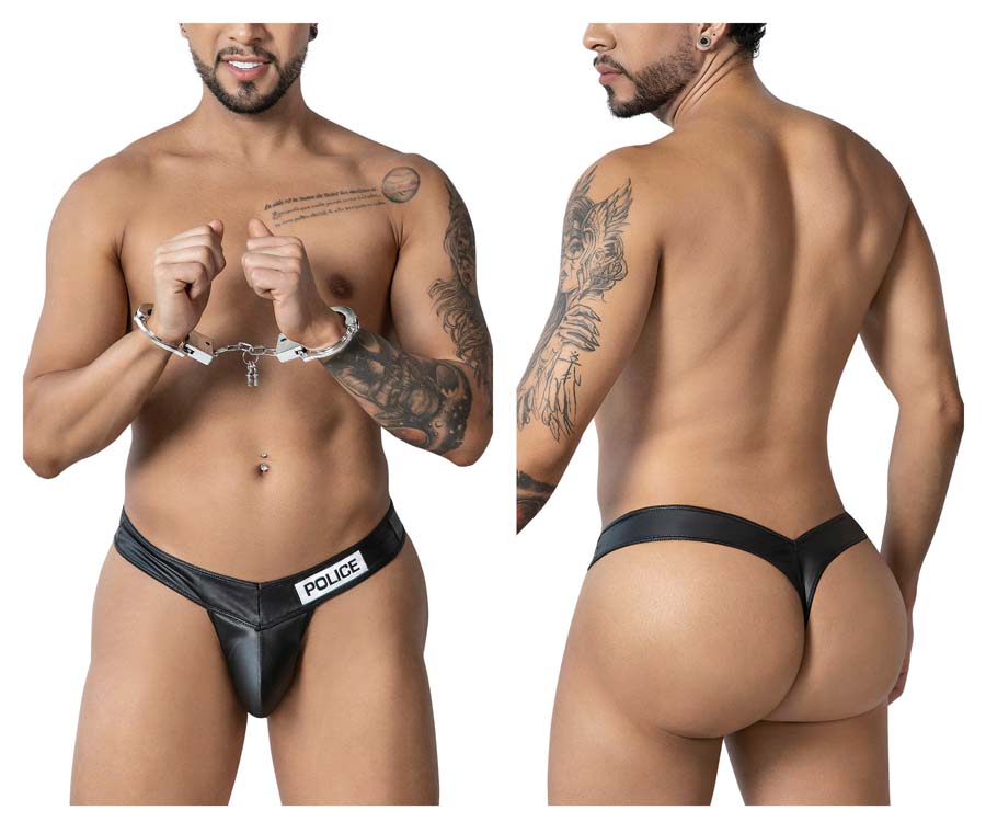 [Candyman] Police Thongs Black (99912)