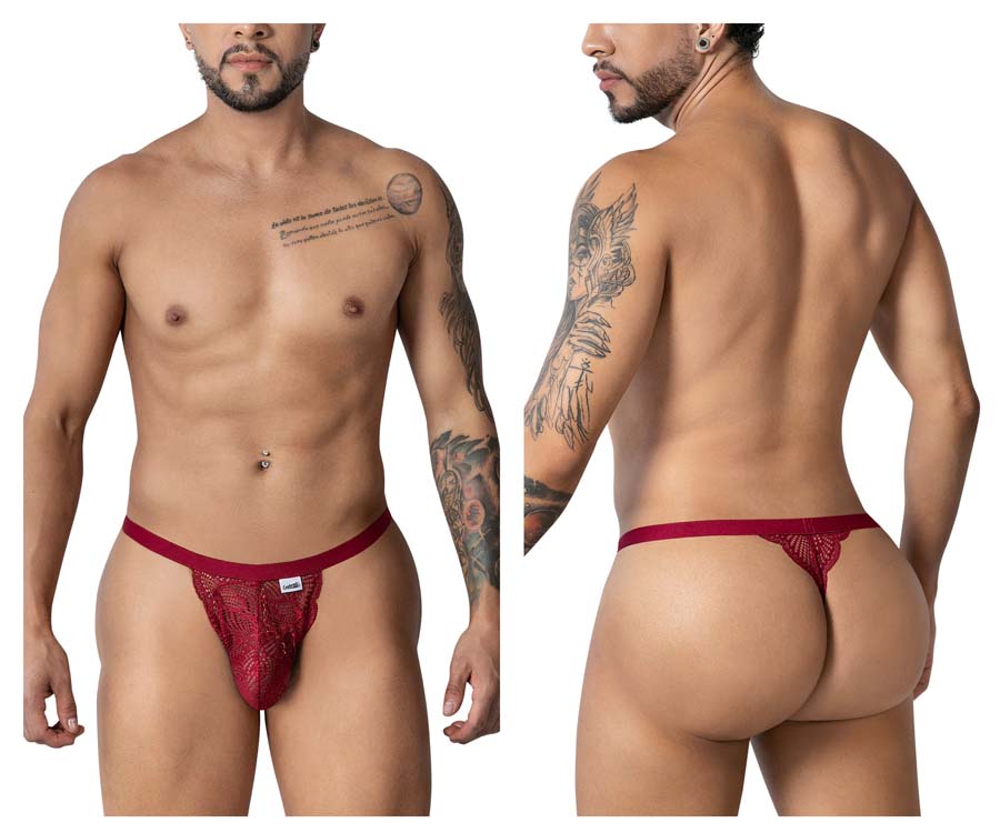 [Candyman] Lace Thongs Burgundy (99915)