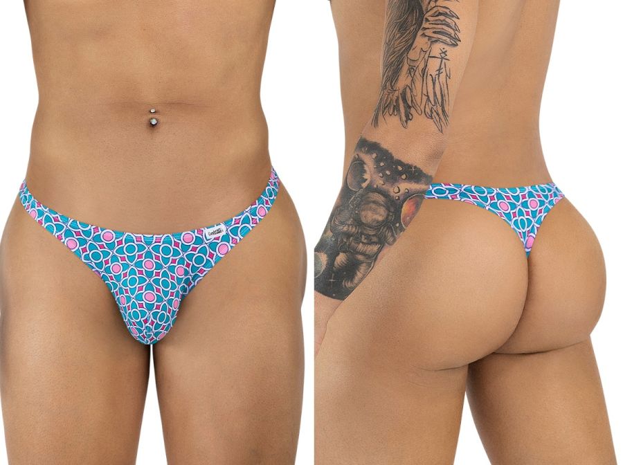 [Candyman] Thongs Printed Blue (99924)