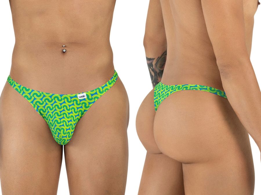 [Candyman] Thongs Printed Green (99924)