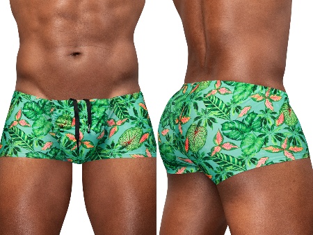 [Ergowear] FEEL SW Swim Trunks Aqua-Leaves (EW1829)