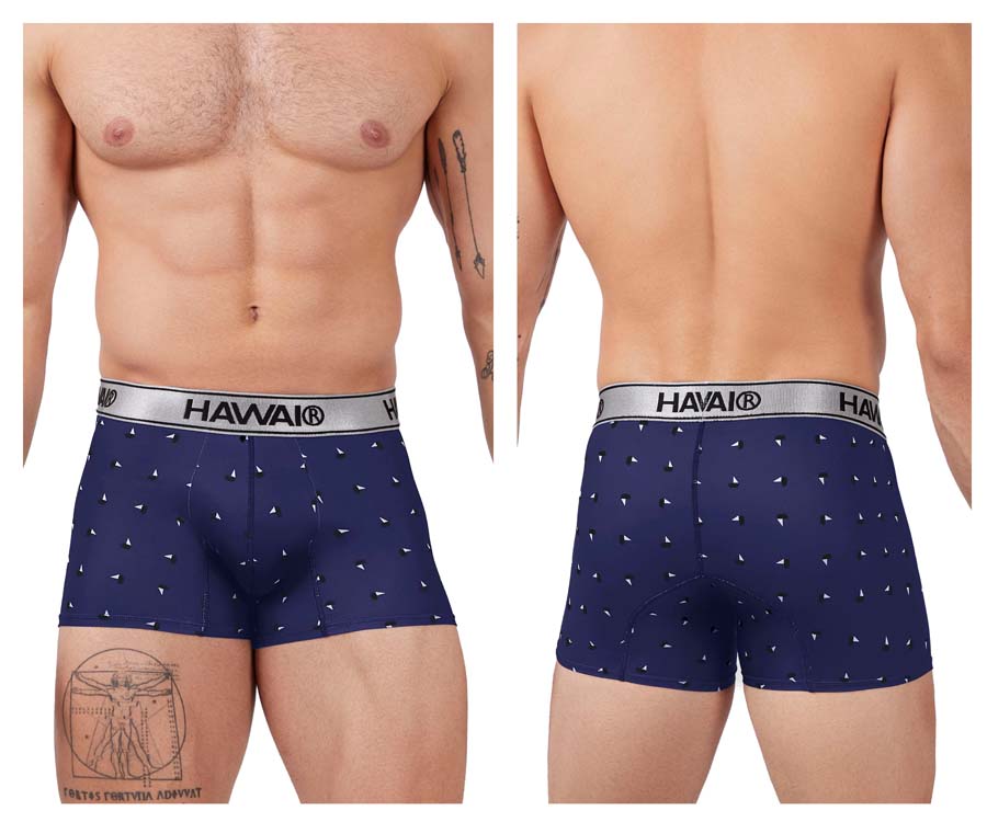 [HAWAI] Printed Microfiber Trunks Blue (42470)