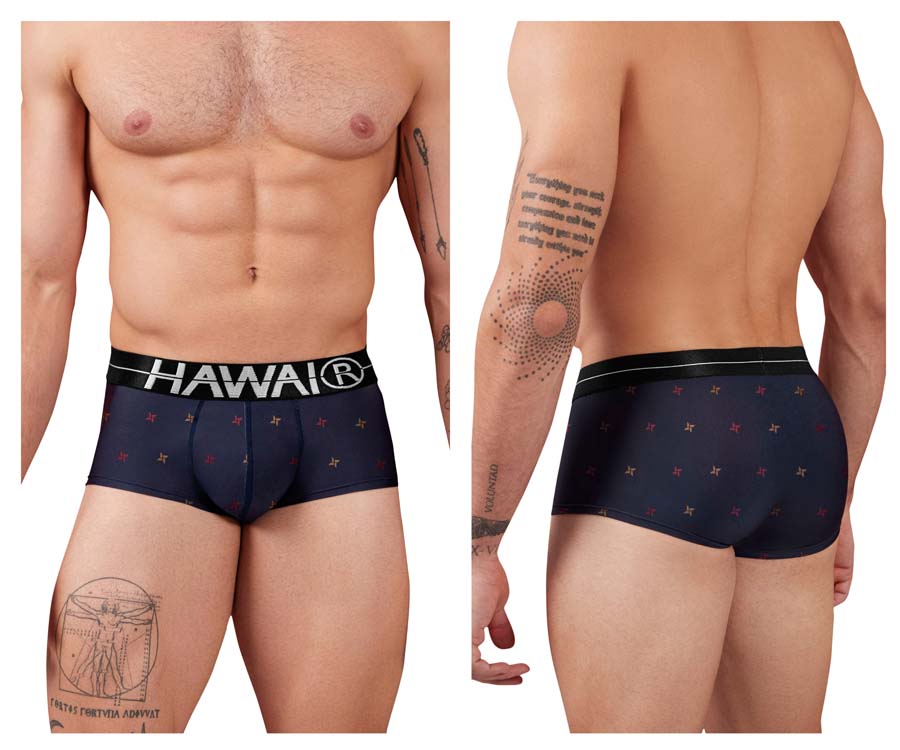 [HAWAI] Printed Microfiber Briefs Blue (42530)