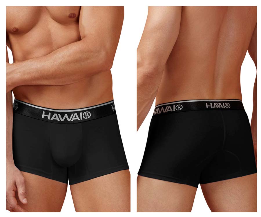 [HAWAI] Cotton blend Trunks Black-01 (4986)
