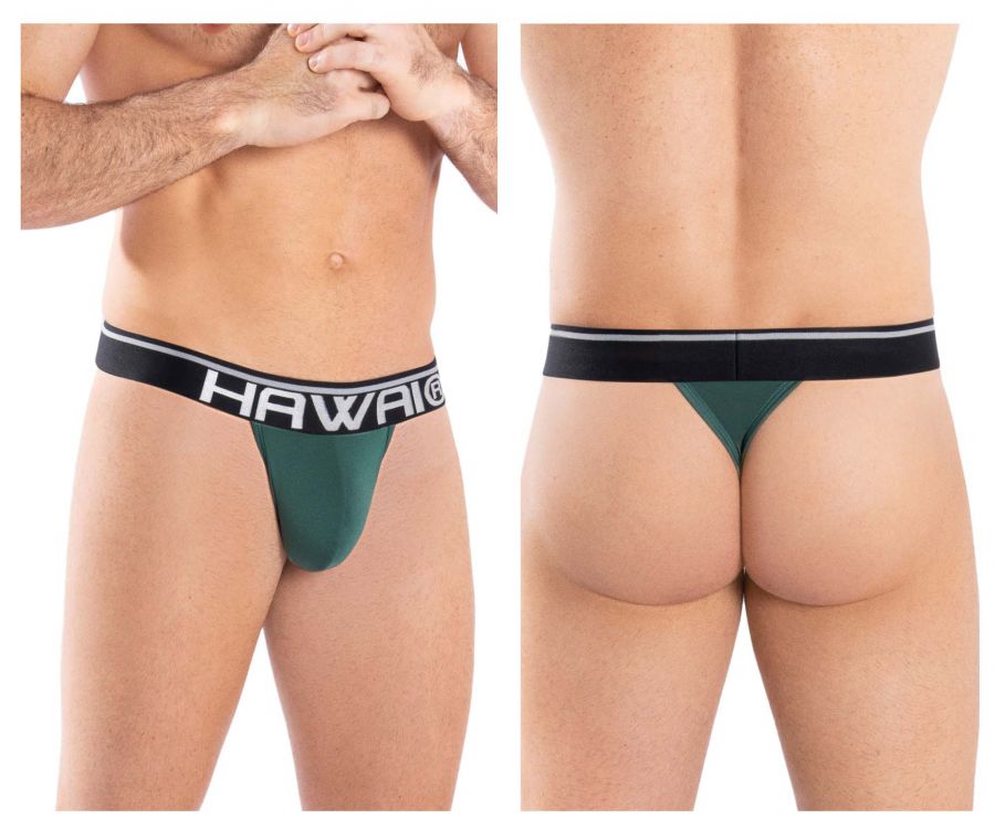 [HAWAI] Solid Mens Thongs Green (41947)