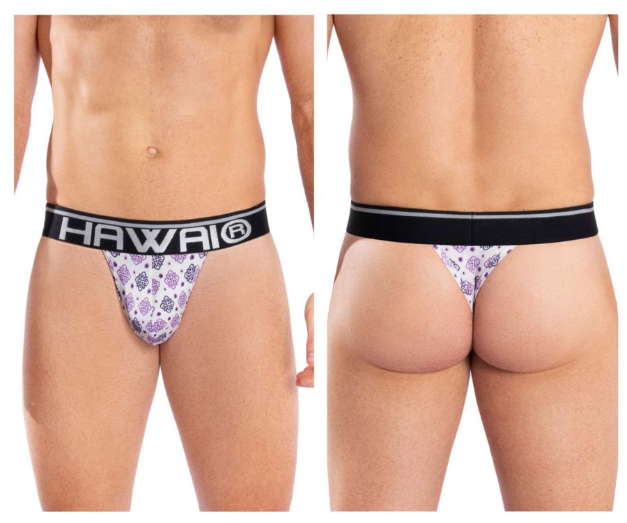 [HAWAI] Arabesque Mens Thongs Purple (42051)