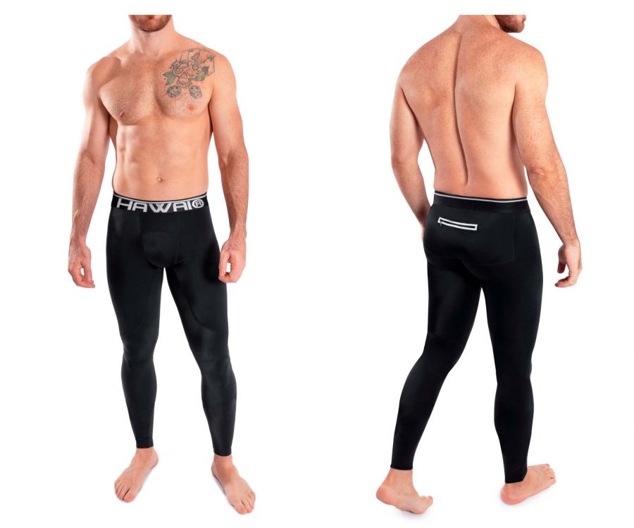 [HAWAI] Solid Athletic Pants Black (52137)