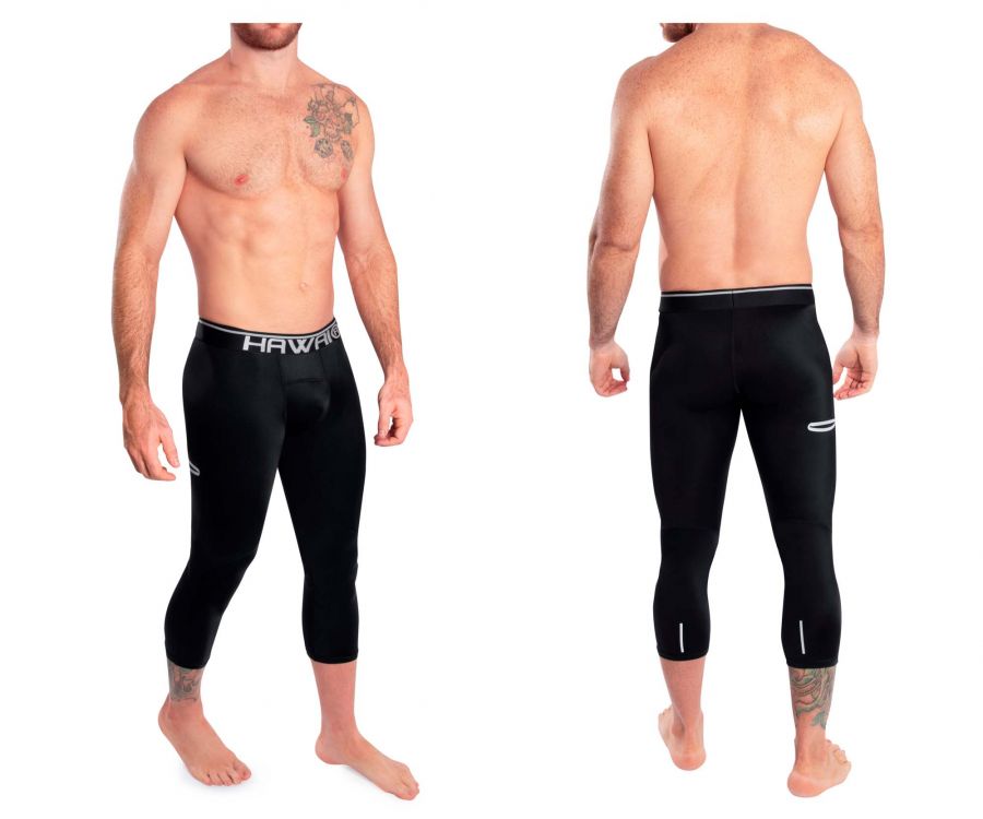 [HAWAI] Solid Athletic Pants Black (52145)