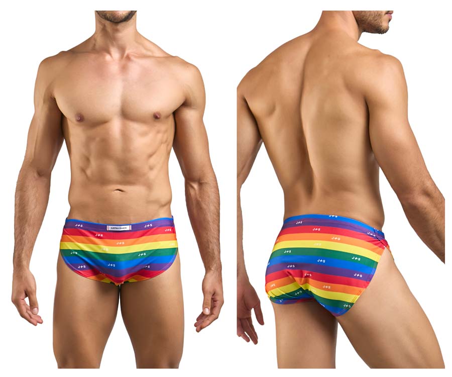 [JUSTIN+SIMON] Running Shorts Pride Flag (XSJ09)