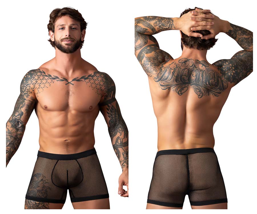 [Male Power] Fishnet 2 Pouch Short Black (152-11C)