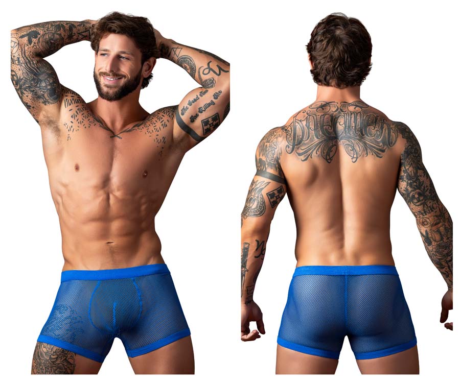 [Male Power] Fishnet 2 Pouch Short Royal (152-11C)