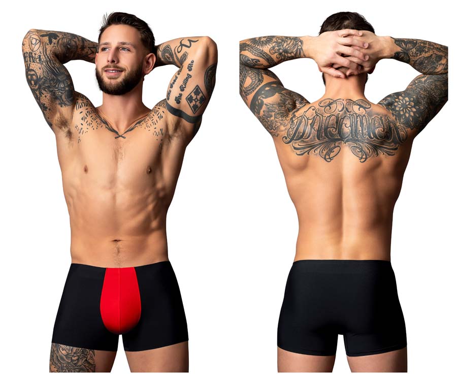 [Male Power] Hot Mesh Pouch Short Black-Red (154-300)