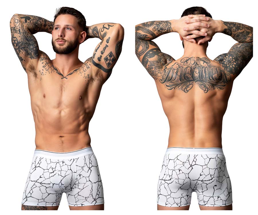 [Male Power] Soo Cumfy Boxer Brief White-Black (160-299)