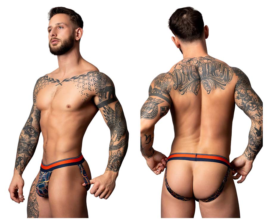 [Male Power] Soo Cumfy Jock Navy-Orange (349-299)