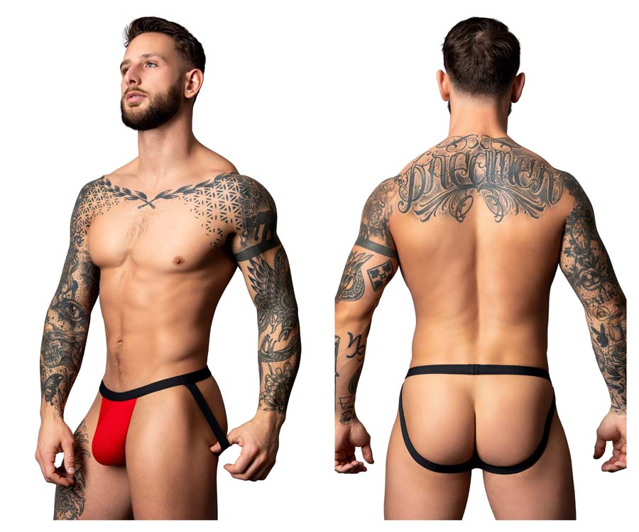 [Male Power] Hot Mesh Jock Black-Red (349-300)